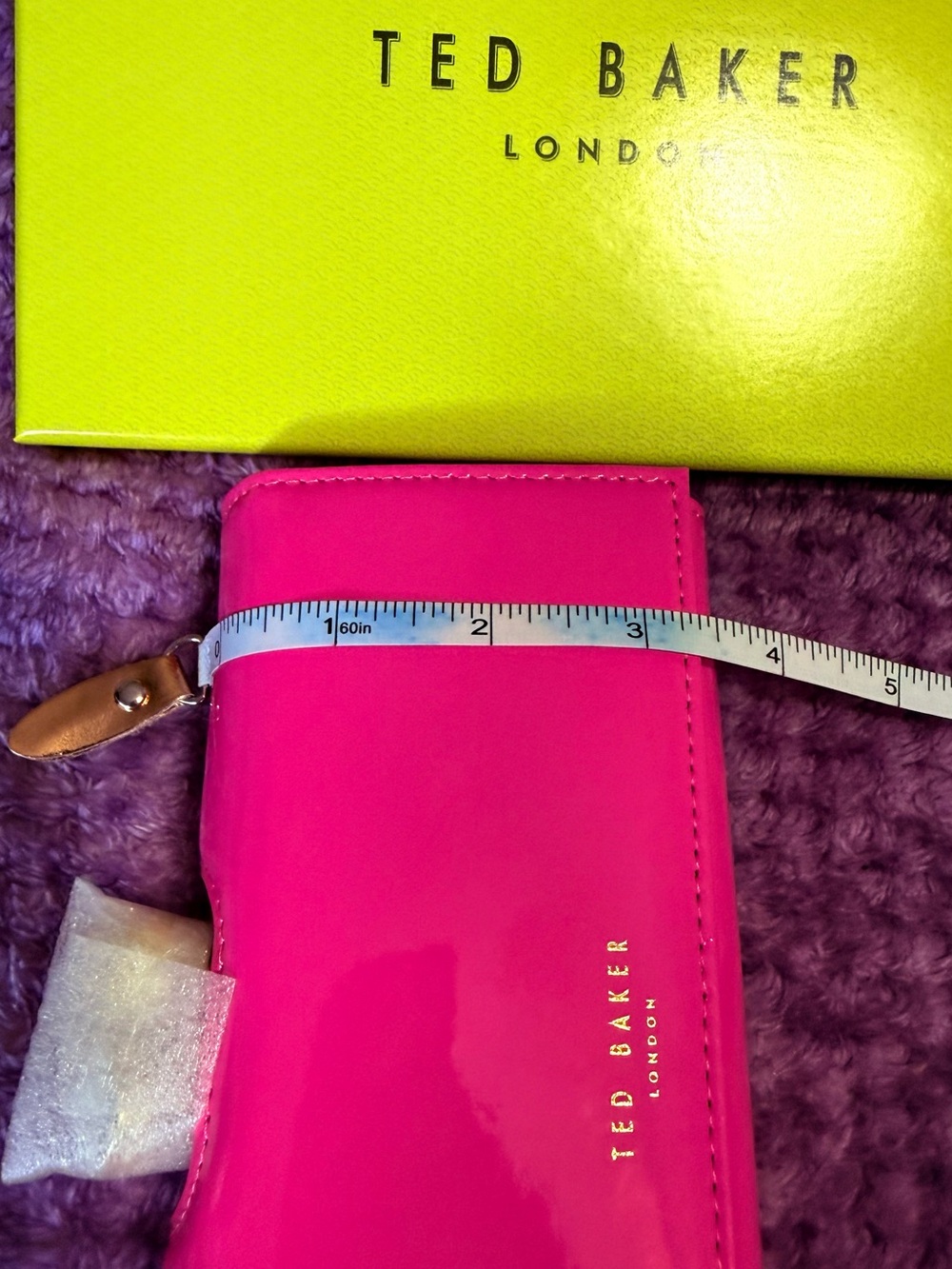 NWT IN BOX The Ted Baker Elador Crinkle Patent Bobble Matinee - Picture 13 of 16